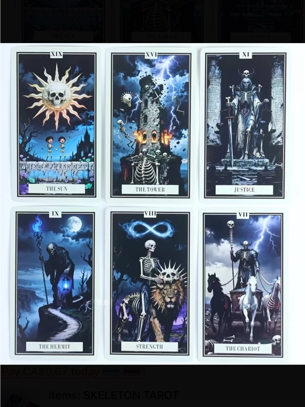 ⭐️ Skeleton Tarot Card Deck NEW - Picture 4 of 4